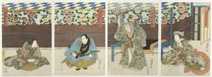Four Actors at an Autumn Flower Exhibition