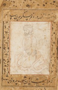 Dervish kneeling on his coat