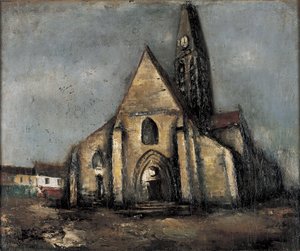 Church, Alley in Paris by Saeki Yuzo