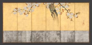 Blossoming Cherry Trees by Sakai Hoitsu