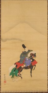Narihira Riding Below Fuji by Sakai Hoitsu