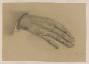 Study of an Outstretched Hand by Sally Lohr (signed by artist)