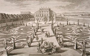 Austrian house and garden by Salomon (after) Kleiner