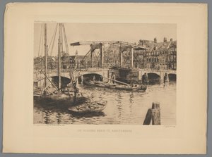 View of the Skinny Bridge in Amsterdam by Salomon Garf
