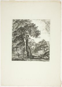Sheep by a Statue of Pan, plate five from Landscapes Dedicated to M. Warelet by Salomon Gessner