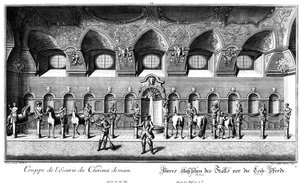Interior View of the Stable for the Horses