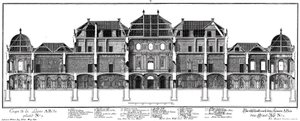 Longitudinal Section through the Castle on the Garden Side by Salomon Kleiner