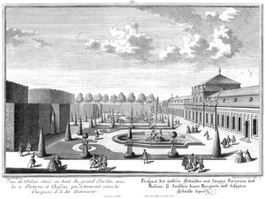View of the Lower Castle with the Adjacent Garden Parterre by Salomon Kleiner