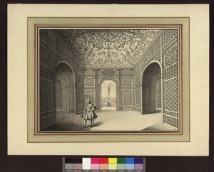 Lower Belvedere, Interior of the Central Pavilion in the Chamber Garden (Preliminary Drawing for the Engraving by Johann Jakob Grasmann) by Salomon Kleiner