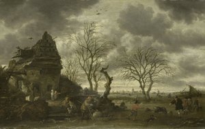 Winter Scene by Salomon Rombouts