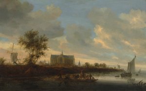 View of the Town of Alkmaar by Salomon Ruysdael