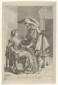 Man Offering a Woman a Coin (Dats de Bruydt daermen om danst)