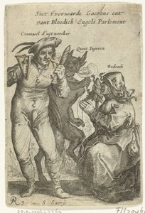 Caricature of Cromwell, ca. 1652-1654 by Salomon Savery