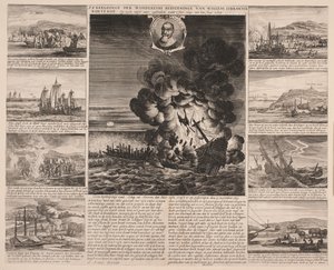 Titlepage Illustrating Voyage of Willem Isbrandtse Bontekoe to East Indies by Salomon Savery