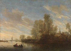 River View near Deventer by Salomon van Ruisdael or Ruysdael