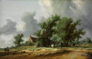 Road in the Dunes with a Carriage