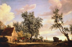 White Swan Inn, by Salomon van Ruysdael