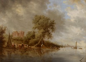 River Landscape with the Ruins of the Castle of Egmond