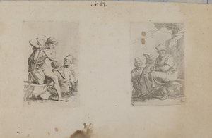 Man Kneeling with One Leg on Rock