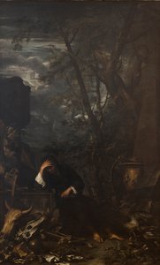 Demokritus in Meditation by Salvator Rosa