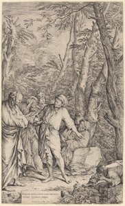 Diogenes Casting away his Bowl