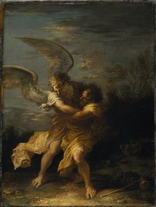 Jacob wrestling with the angel by Salvator Rosa