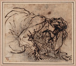 Study of a Woman by Salvator Rosa