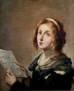 Music: Young Woman of Very Modest Social Condition Embodying Music, a Score in Hand by Salvator Rosa