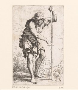 Old Man with a Stick by Salvator Rosa