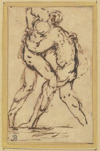 Wrestlers by Salvator Rosa