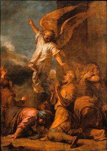 The Angel Leaving the House of Tobias by Salvator Rosa