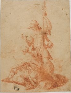 Two Male Warriors by Salvator Rosa