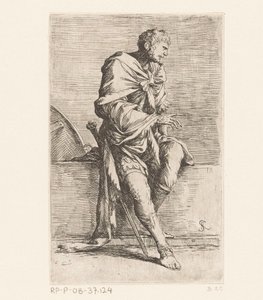 Seated Soldier (Small Figures, Figurine) by Salvator Rosa
