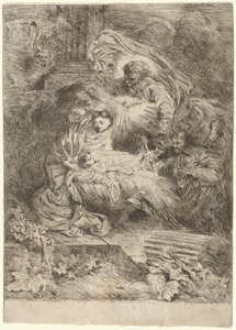 The Nativity with God the Father and the Holy Spirit by Salvatore Castiglione