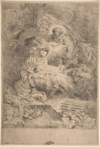 The Nativity with God the Father and the Holy Spirit by Salvatore Castiglione