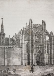 Batalha Monastery, Portugal (lithograph) by Salvatore Puglia