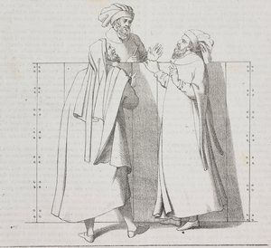 Florentine Artisans of 16th Century, Florence, Tuscany, Italy (lithograph by Salvatore Puglia from Poliorama Pittoresco, n 28, February 15) by Salvatore Puglia