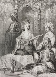 Harem in the East (lithograph) by Salvatore Puglia