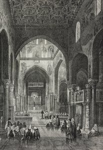Interior of Palatine Chapel in Palazzo dei Normanni or Royal Palace in Palermo, Sicily, Italy