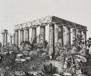 Temple of Apollo on Mount Panellenius, Greece, from Poliorama Pittoresco, No. 40, May 14