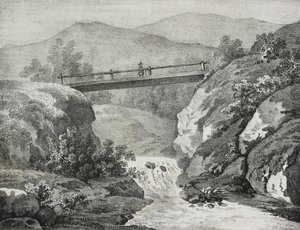 View of Allegheny, USA (lithograph by Salvatore Puglia from Poliorama Pittoresco, n 44, June 11) by Salvatore Puglia