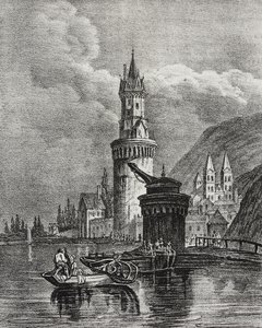 View of Andernach, Germany, from Poliorama Pittoresco, No. 45, June 17 by Salvatore Puglia