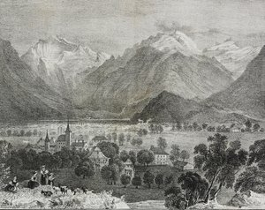 View of Interlaken, Switzerland, from Poliorama Pittoresco, No. 36, April 16 by Salvatore Puglia