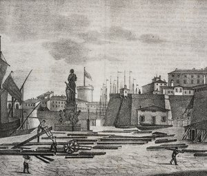 View of Livorno dock, Tuscany, Italy
