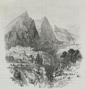 View of Mount Parnassus from Delphi, Greece, from Poliorama Pittoresco, No. 46, June 25 by Salvatore Puglia