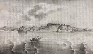 View of Posillipo from the Coroglio road, Campania, Italy, lithograph by Salvatore Puglia from Poliorama Pittoresco