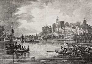 View of Windsor Castle, England, United Kingdom, lithograph by Salvatore Puglia from Poliorama Pittoresco, n 32, March 15 by Salvatore Puglia