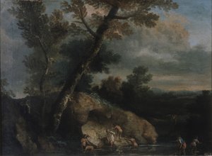 Sea Landscape with Robbers by Salvatore Rosa