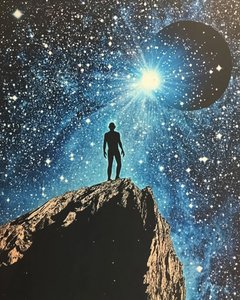 Man Gazing at Cosmos by Samantha Hearn