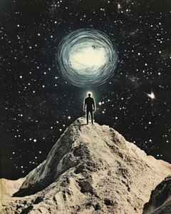 Man Under Cosmic Light